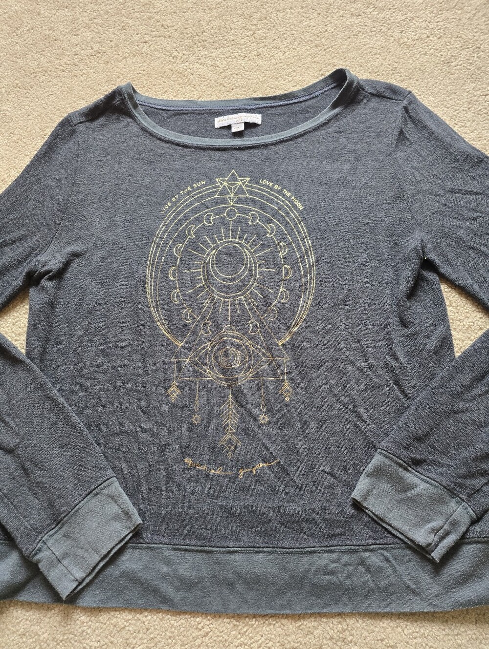 Spiritual Gangster Celestial Moon Long Sleeve Top β Size Large